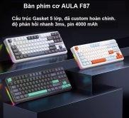 Bàn phím cơ không dây Aula F87, Led RGB, 3 mode kết nổi tiện lợi
