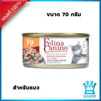 felina canino CAT เบอร์ 19 Deep sea Treasure อาหารแมว ปลาทูน่าและกุ้งในเกรวี่ 70 กรัม