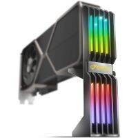 Gmta Rgb Gpu ตัวยึดรองรับกราฟิกตัวเชื่อมต่อ Rgb 5V 3pin Rgb สีดำ