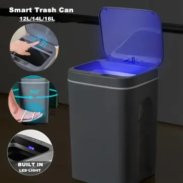 10L imitation Wood Smart Sensor Trash Can Touch Free Automatic