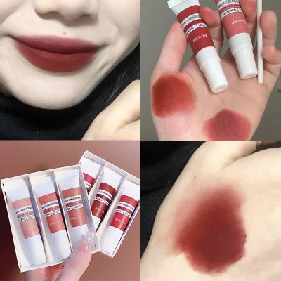New Long Lasting Liquid Lipstick Lip Tint Mud Velvet Matte Nude Lip Gloss Women Beauty Waterproof Cosmetic Temptation