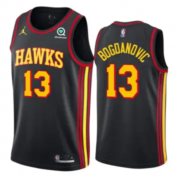 2022-23 Atlanta Hawks Bogdan Bogdanovic 13 Red Icon Edition Jersey