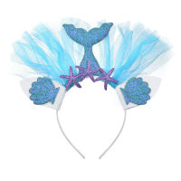 Tutu Dreams Little เด็กผู้หญิง Mermaid Party Headband หมวกสำหรับสาววันเกิด Party Photo Props อุปกรณ์เสริมผม