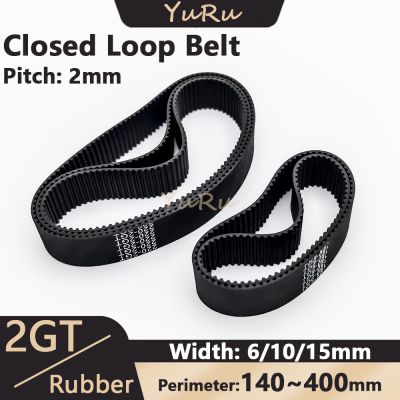 【CW】 2MGT 2GT Width 6/10/15mm Rubber Closed Perimeter 140 142 144 150 160 180 200 202 220 300 400mm GT2 Timing Synchronous