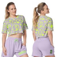 Zumba Printed Crop Top (เสื้อครอปออกกำลังกายซุมบ้า)