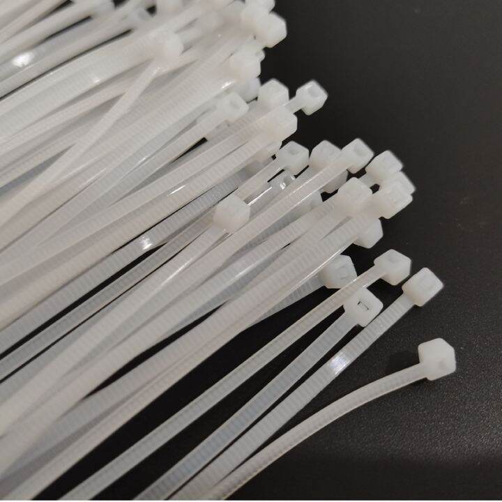 5x200-250-300mm-nylon-cable-tie-self-locking-plastic-tie-white-organiser-fasten-cable-wire-cable-zip-ties-hose-clamp-100pcs-bag