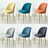 Dining Chair Cover Make Up Stool Seat  Slipcover Stretch Curved Back Chairs Covers Kitchen Coffee Bar Small Seat Funda Silla Sofa Covers  Slips