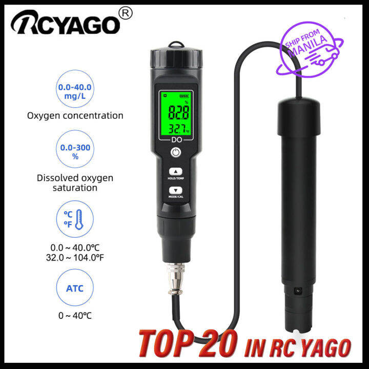 RCYAGO Digital Dissolved Oxygen Meter Temperature Meter Fish Pond