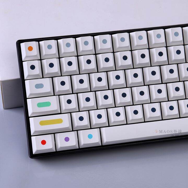 Personality 130 Keys Dots without letters Keycaps White PBT Sublimation