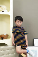 QueenCows Kids ชุดเซ็ตเสื้อแขนสั้น Jody Striped Jersey Set (Yellow)