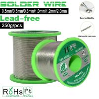 250G Lead-Free Sn99.3 Cu0.7 Solder Wire 0.5Mm-2.0 Mm Unleaded Lead Free Tin Rosin Soldering Wires For Electrical Solder Rohs