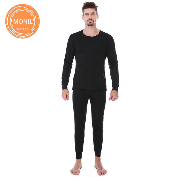 ZOOPF Hot Sale Hot Mens Pajamas Winter Warm Thermal Underwear Long Johns  Sexy Black Thermal Underwear Sets