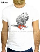 Summer Men Print T Shirts Fashion Slim Short Sleeve Cool Red Shoes Beaver Cool Rock Nice America Wilde Fun Hipster O Neck Tshirt XS-6XL