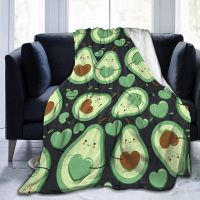 Avocado Flannel Throw Blanket Comfortable Ultra-Soft Micro Fleece Blanket for Bed Living Room Sofa Travelling（60inchx40inch）