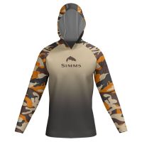 SIMMS เสื้อตกปลาเครื่องแต่งกาย Hoodies กลางแจ้งตาข่ายแขนยาวป้องกันแสงแดด Breathable ตกปลาเสื้อผ้า