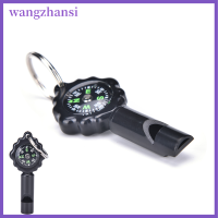 เครื่องวัดอุณหภูมิเข็มทิศนกหวีดการเอาตัวรอดตั้งแคมป์ไฟฉาย LED Wangzhansi