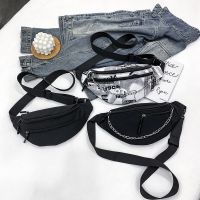 Casual Women  39;s Waist Bag Chest Bag Nylon Waterproof Fanny Pack Chain Crossbody Banana Bags Multifunction Waist Pack Hip Purse 【MAY】