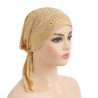 【YF】 Retail Muslim Full Cover Hijab Elastic Solid Underscarf Inner HatsTurban Caps Headwrap Bonnet Scarf Shawl for Women