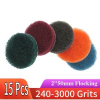 【hot】♣  15 2 Inch Multi-Purpose Flocking Scouring 240-3000 Grit Industrial Heavy Duty for Polishing   Grinding