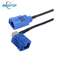 ﺴ♙ 1PCS Right Angle Blue Fakra C Female to Fakra C Female 90 Degree RG174 Cable Vehicle Transmission GPS Antenna Extension Cable