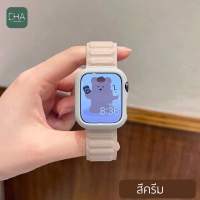 สไตล์ใหม่สายนาฬิกาแม่เหล็กสายนาฬิกาหนังเหมาะ สำหรับ Appl. watch series 7 6 5 4 3 2 1 Size 38/40/41mm 42/44/45mm