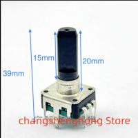 5pcs for premium EC12 with press switch channel encoder 24 positioning 24 pulse rotation 360 ° axis length 20MM