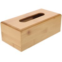 Tissue Box Cover Holder Facial Napkin Dispenser Paper Wooden Wood Container Rectangular Storage Decorative Case Towel Square