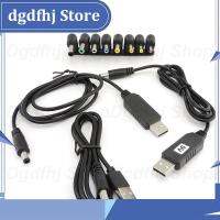 Dgdfhj Shop USB boost power Cable DC 5V to 9V 8.4V 12V 12.6V 8pin male 3.5mm 4.0x1.7mm jack Step UP Module Converter connector Adapter plug