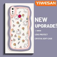 YIWESAN เคสสำหรับ Realme 3 Pro เคส3i Realme ลายดอกไม้กระต่ายสีสันสดใสเคสมือถือกันกระแทกแบบใสนิ่มเคสโปร่งใสลายกล้องถ่ายรูปซิลิกาเจลฝาครอบป้องกัน