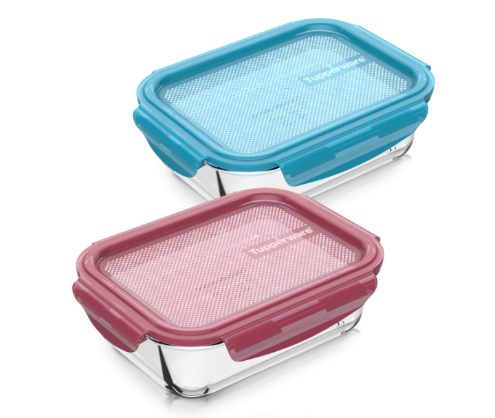Tupperware - PremiaGlass Rectangular Lunch Boxes(1) 1L | Lazada