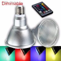 LEX✌Lâmpada นำ Par38 E27 Rgb 20W Controle Remoto Ir Ajustável Luzes Coloridas Lâmpada De Holofote