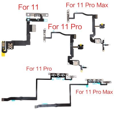 1 ชิ้นสําหรับ iPhone 11 Pro Max Power On Off Volume Up Down Switch ปุ่มด้านข้าง Ribbon Flex Cable