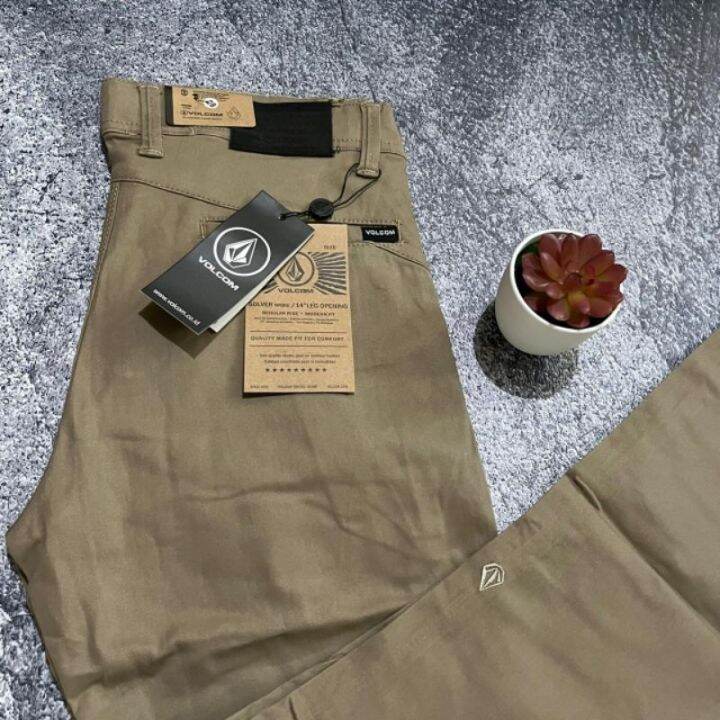 chinos-volcom-กางเกงขายาว-พรีเมี่ยม-แต่งกระจกหิน