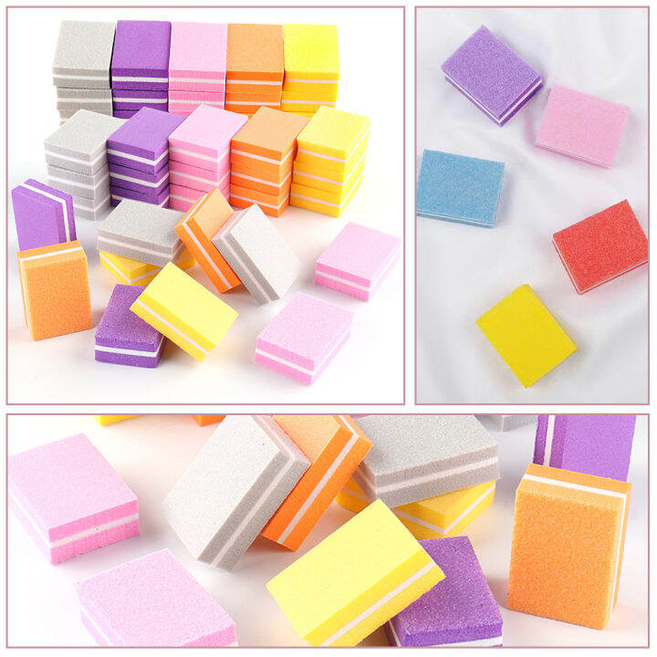 Doublesided Mini Nail File Blocks Colorful Sponge Nail Buffer Files