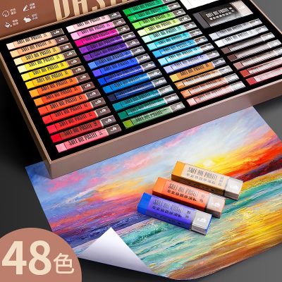 Kuelox 48 color solid oil stick square oil stick soft crayon paint