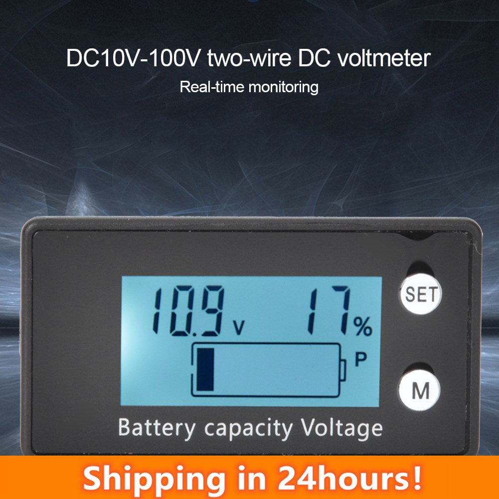 DaysAgo Red Led Digital Display Voltmeter Voltage Meter Volt Tester Panel for 12V Cars Motorcycles Vehicles Usb 5V2a Output 12.6V Battery 