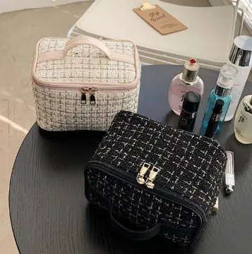 CHANEL+Beaute+Gold+Glitter+Cosmetic+Makeup+Bag+Pouch+Clutch+VIP+Gift for  sale online