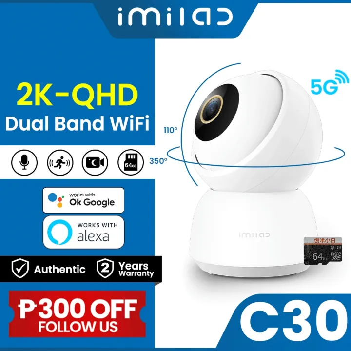 IMILAB C30 Home Security Camera Indoor IP Camera 2.4G and 5G Dual Band ...