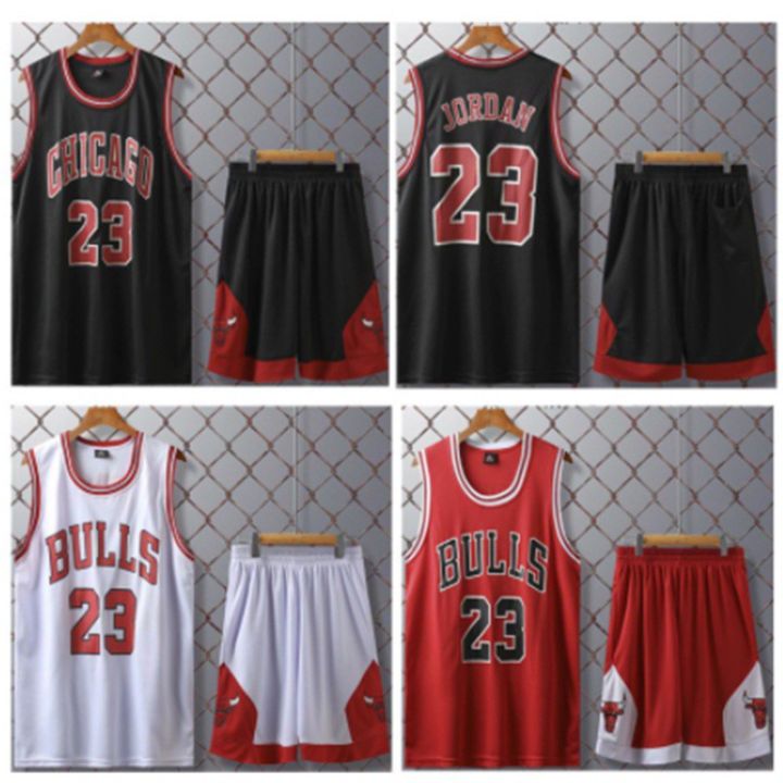 เสื้อกีฬาแขนสั้น-ลายทีม-nba-chicago-bulls-สําหรับผู้ใหญ่-23-เสื้อกีฬาบาสเก็ตบอลแขนสั้น-ลายทีม-michael-jordan