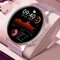 นาฬิกาออกกำลังกาย 2023 New Bluetooth Call Smart Watch Women Men 1.32 " AMOLED 360*360 HD Pixel Display Smartwatch Ladies Woman Fro Xiaomi Huawei