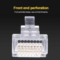 High Quality Rj45 Connector Network Plug Stronger Oxidation Resistance High Speed Super Five Perforated Crystal Head Durable Cables