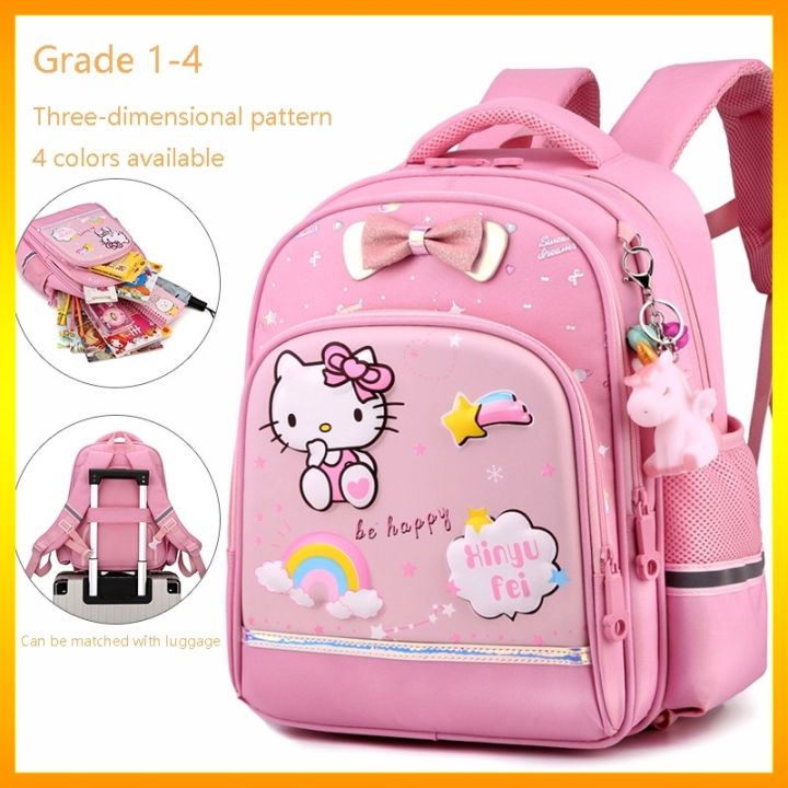 Ready Stock!Hello Kitty 37Cm School Bag 7-12 Years Old Girl Kindergarten  Elementary Three-Dimensional Hard Shell Waterproof Cartoon Pattern Backpack  【June】 | Lazada Ph