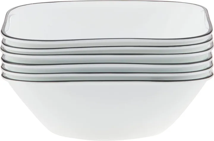 Corelle Vitrelle 6-Piece Soup/Cereal Bowl Set, Triple Layer Glass and ...