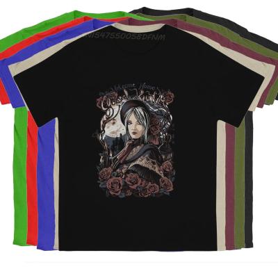 Bloodborne Hunters Gothic Game Male T Shirt Lady of Dreams Fashion T-shirts Men Man Harajuku Streetwear Retro Cotton T-shirt