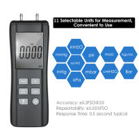 Professional Dual-port Digital Manometer Handheld Differential Pressure Gauge HVAC G-as Pressure Meter Large LCD with Backlight,FU-P1 / FU-P2 / FU-P5 (Optional)