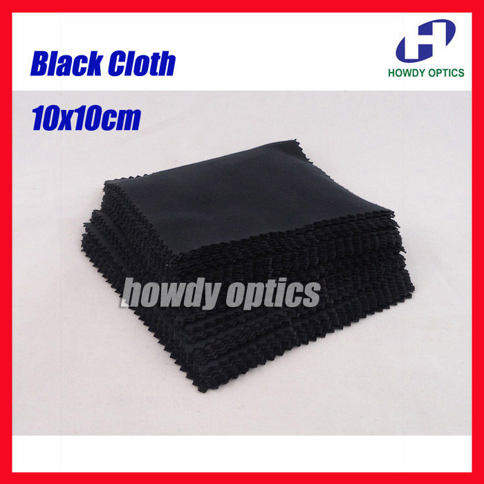 175gsm Neddle 2 Black 10x10cm Sunglass Lens Phone MP4 MP5 Small Size Microfiber cleaning cloth