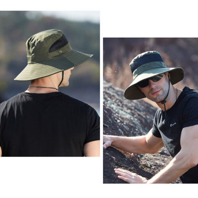 ผู้ชายร้อนปานามาหมวกกลางแจ้ง UV-Proof Breathable หมวกกว้างหมวกฤดูร้อนเดินป่า Anti-UV Sun หมวกหมวกชาวประมงหมวกคาวบอย