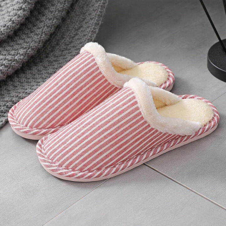 Korean Couple Cotton Home Slippers Indoor Slippers for bedroom Thick