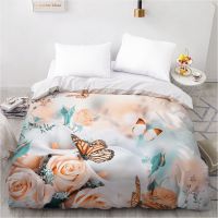 3D Duvet Cover Custom 140x200 200x200 Comforter/Quilt/Blanket case Adult Queen King Bedding For Wedding Floral Microfiber