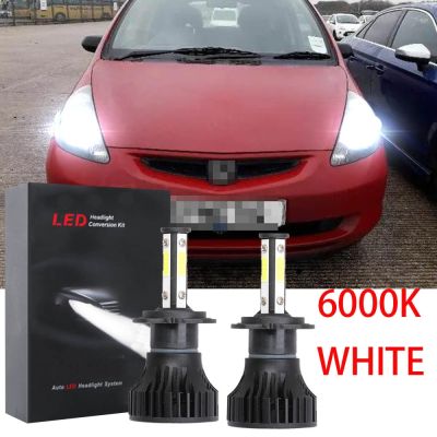 ชุดหลอดไฟหน้าฮาโลเจน LED 6000K 2002 2003 2004 2005 1st Gen 2001-2008 แบบเปลี่ยน สําหรับ Honda Jazz (GD) รับประกัน 10 เดือน